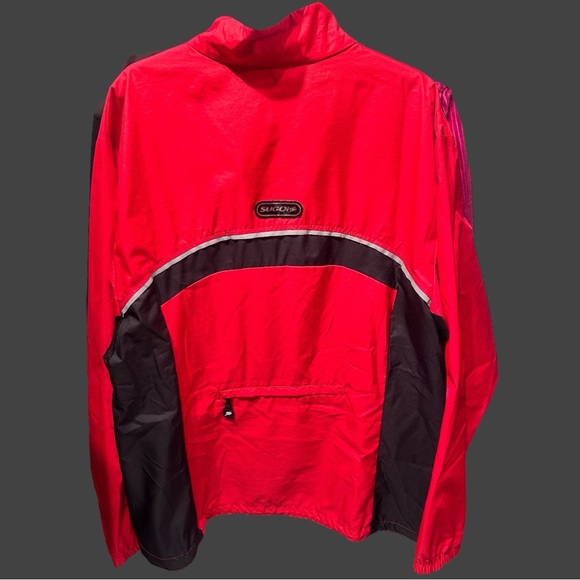 Sugoi Women’s Red/Blk Cycling Jacket Zip Front Back Pocket Pouch (Sz LRG) (EUC) - Picture 8 of 10